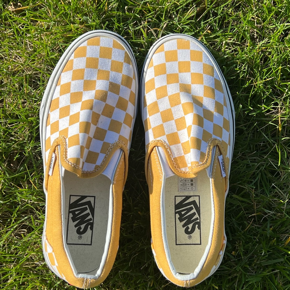 Yellow checkered vans